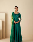 Elegantly Zardosi Embroidered Yoke With Minimalistic