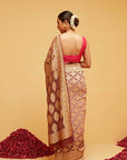 Traditional Banasree Bandhani Saree in Brown Shading Georgette