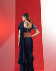 Blush Pink Printed Saree with Elegant Blouse