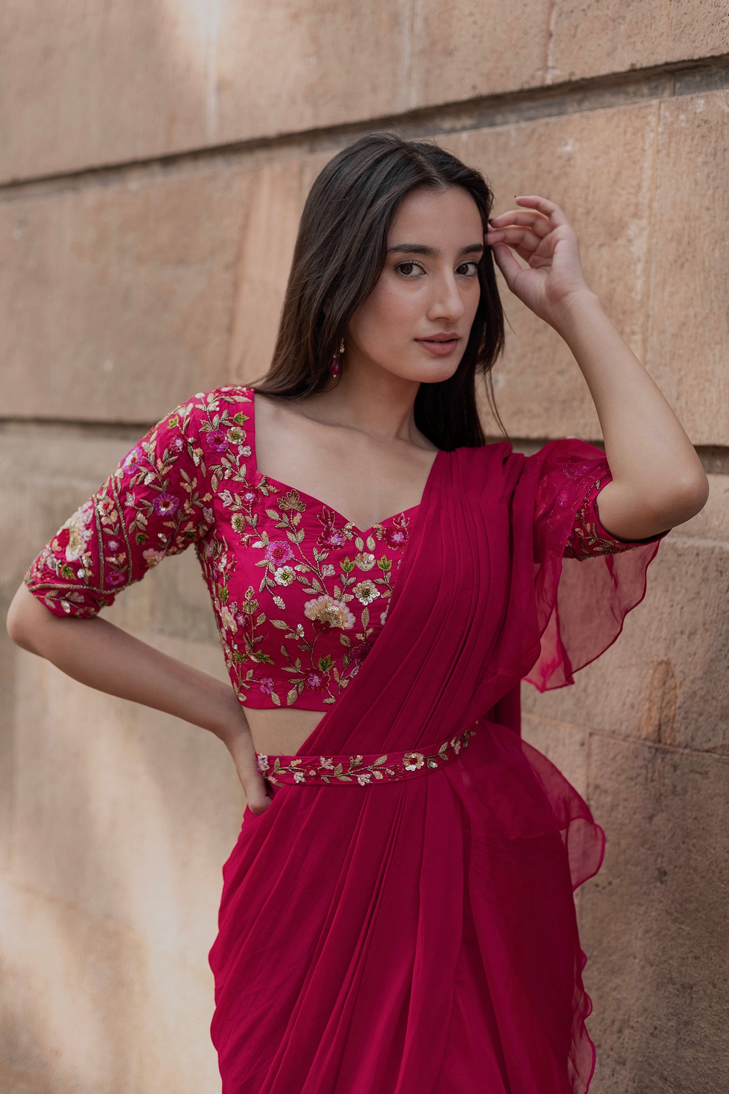 Petunia Pink Saree