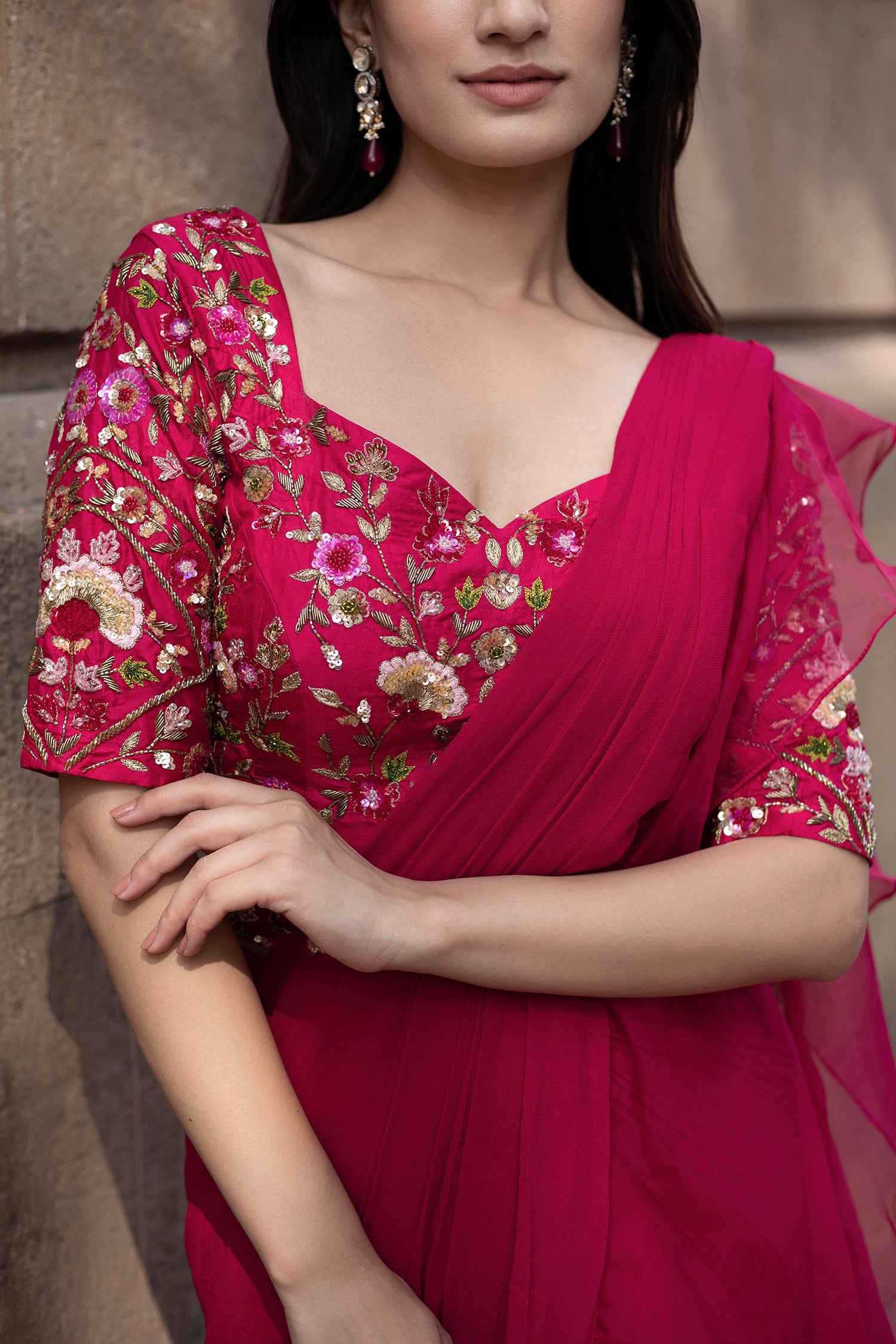 Petunia Pink Saree