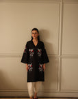 Khushboo & Pankaj Noir Bloom Embroidered Kurta Set