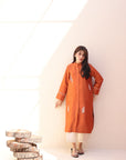 Khushboo & Pankaj Sunset Orange Straight Kurta Set