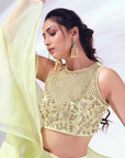 Wine Sequin Embroidered Crop Top and Flared Pants Fusion Set