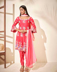 Sequin Embroidered Ombre Georgette Anarkali Set