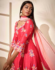 Sequin Embroidered Ombre Georgette Anarkali Set