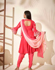 Sequin Embroidered Ombre Georgette Anarkali Set