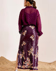 Sequins Shirt with Embellished Straight Skirt