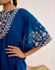 Hand Embroidered Kaftan with Pants