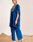 Hand Embroidered Kaftan with Pants