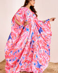 Long Kaftan Dress with Pleated Waist