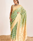 Traditional Banarasee Bandhani Saree in Modern Colors