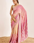 Traditional Banarasee Bandhani Saree in Modern Colors