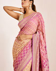 Traditional Banarasee Bandhani Saree in Modern Colors