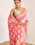 Traditional Banarasee Bandhani Saree in Modern Colors