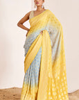 Traditional Banarasee Bandhani Saree in Modern Colors
