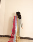 Khushboo & Pankaj Grey Summer Festive Kurta Set