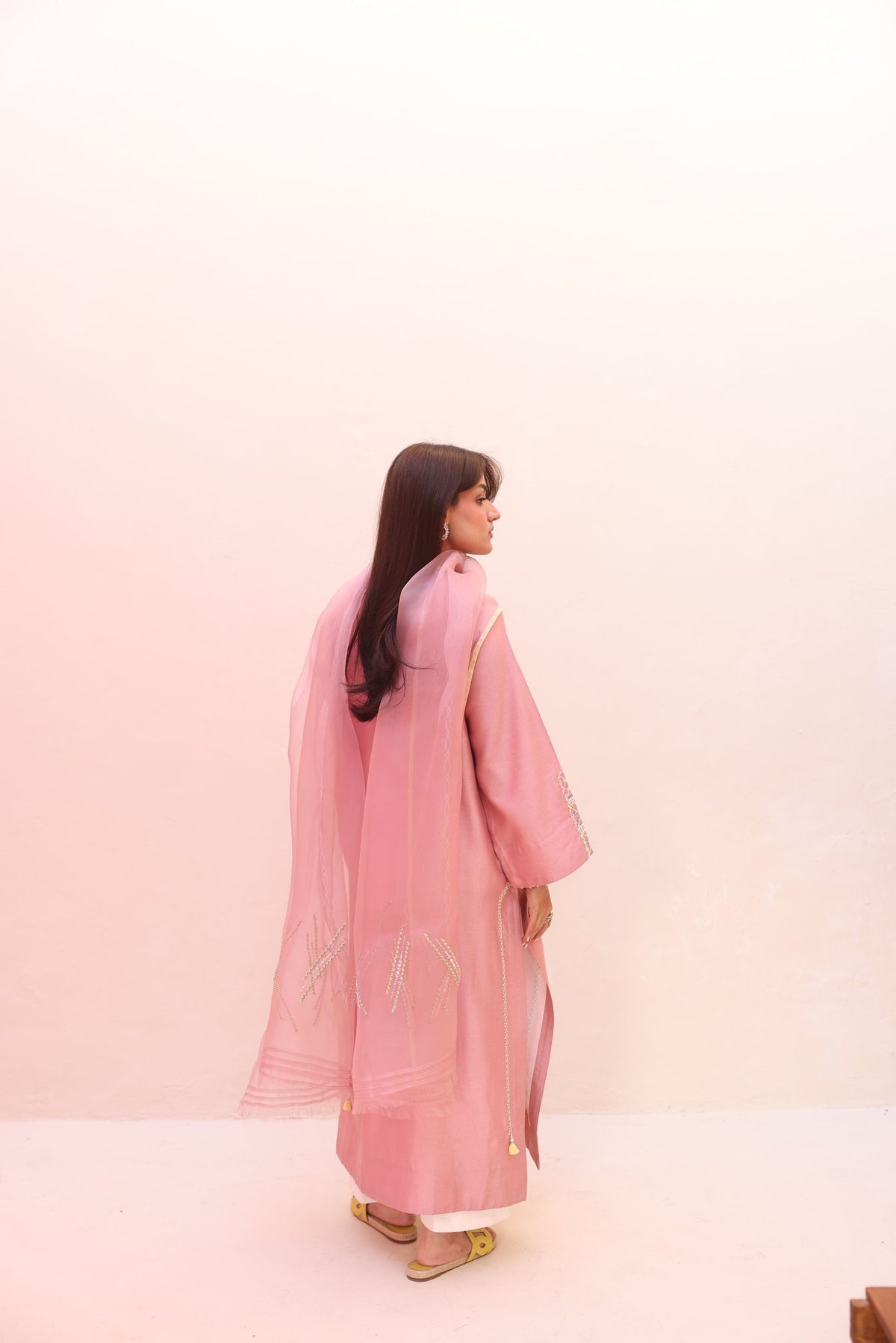 Khushboo &amp; Pankaj Rose Blush Embroidered Kurta Set