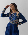 Intricately Sequined Ombre Anarkali Set