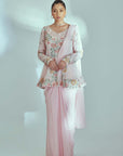 Peplum Jacket Blouse with Thread Emrboidered Details and Handwork