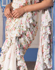 Pre-Drape Saree with a Stunning Ruffle Style