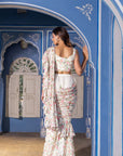 Pre-Drape Saree with a Stunning Ruffle Style