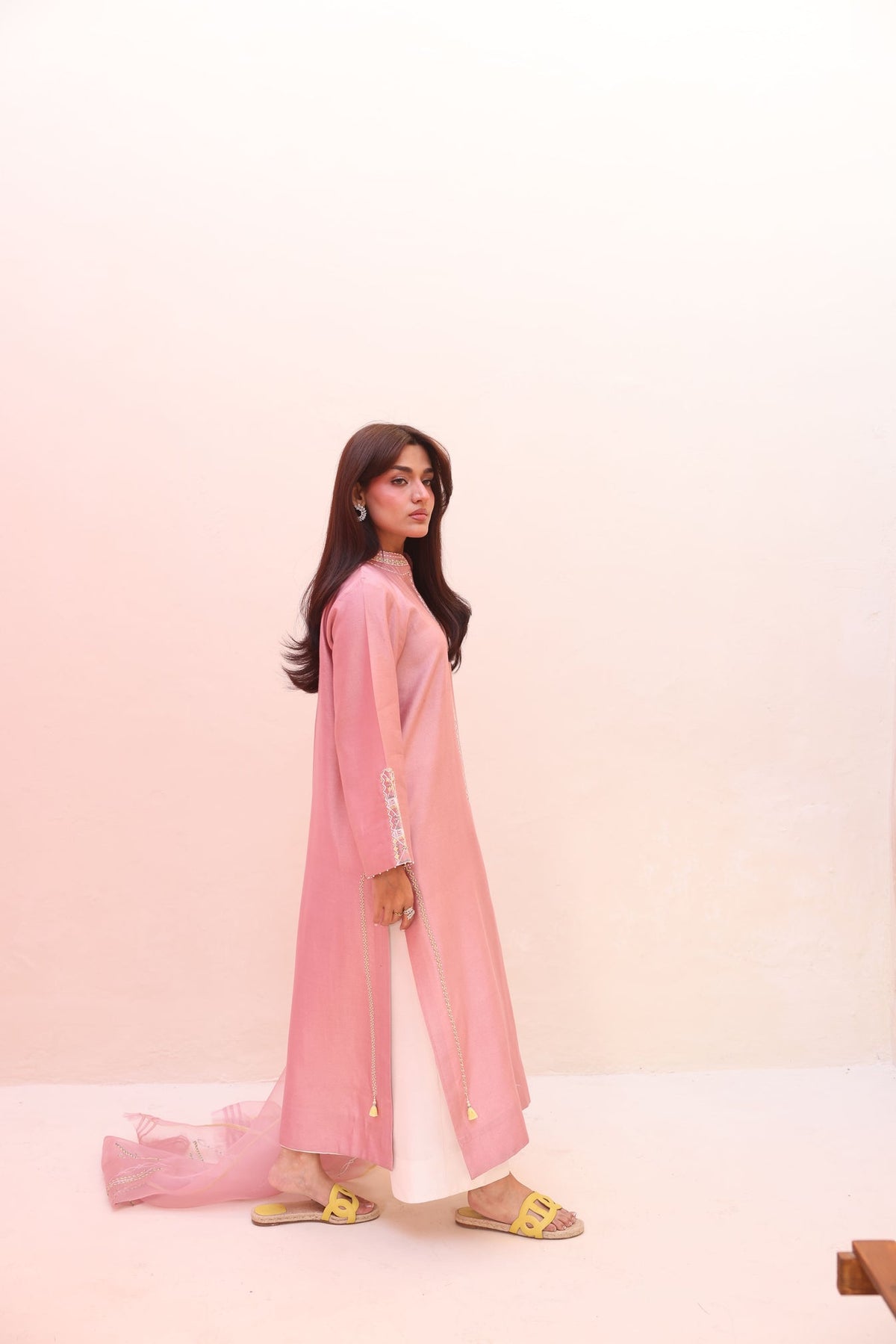 Khushboo &amp; Pankaj Rose Blush Embroidered Kurta Set