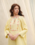Khushboo & Pankaj Butter Yellow Embroidered Kurta Set