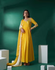 Sequin Embroidered Ombre Georgette Anarkali Set