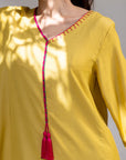 Khushboo & Pankaj Yellow Summer Kurta Set