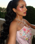 Pink Sorbet Corset Draped Gown
