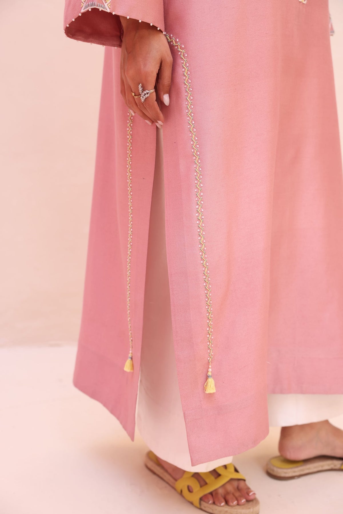 Khushboo &amp; Pankaj Rose Blush Embroidered Kurta Set