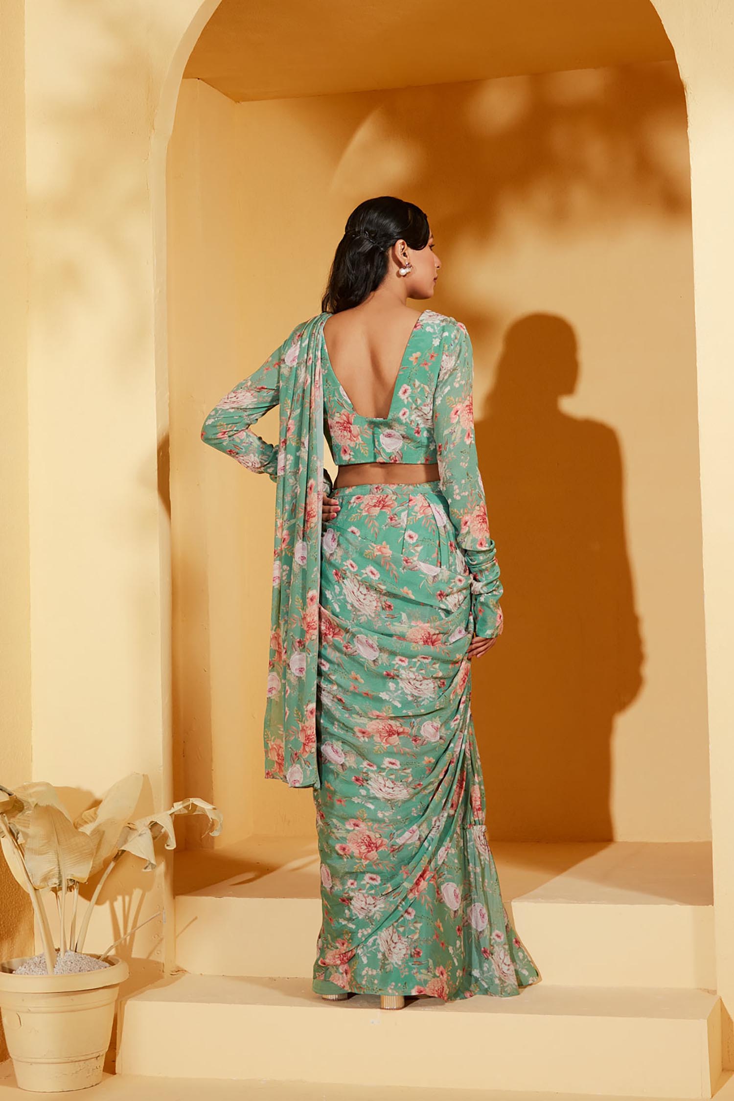 Pre-Drape Saree with a Stunning Pleat Style