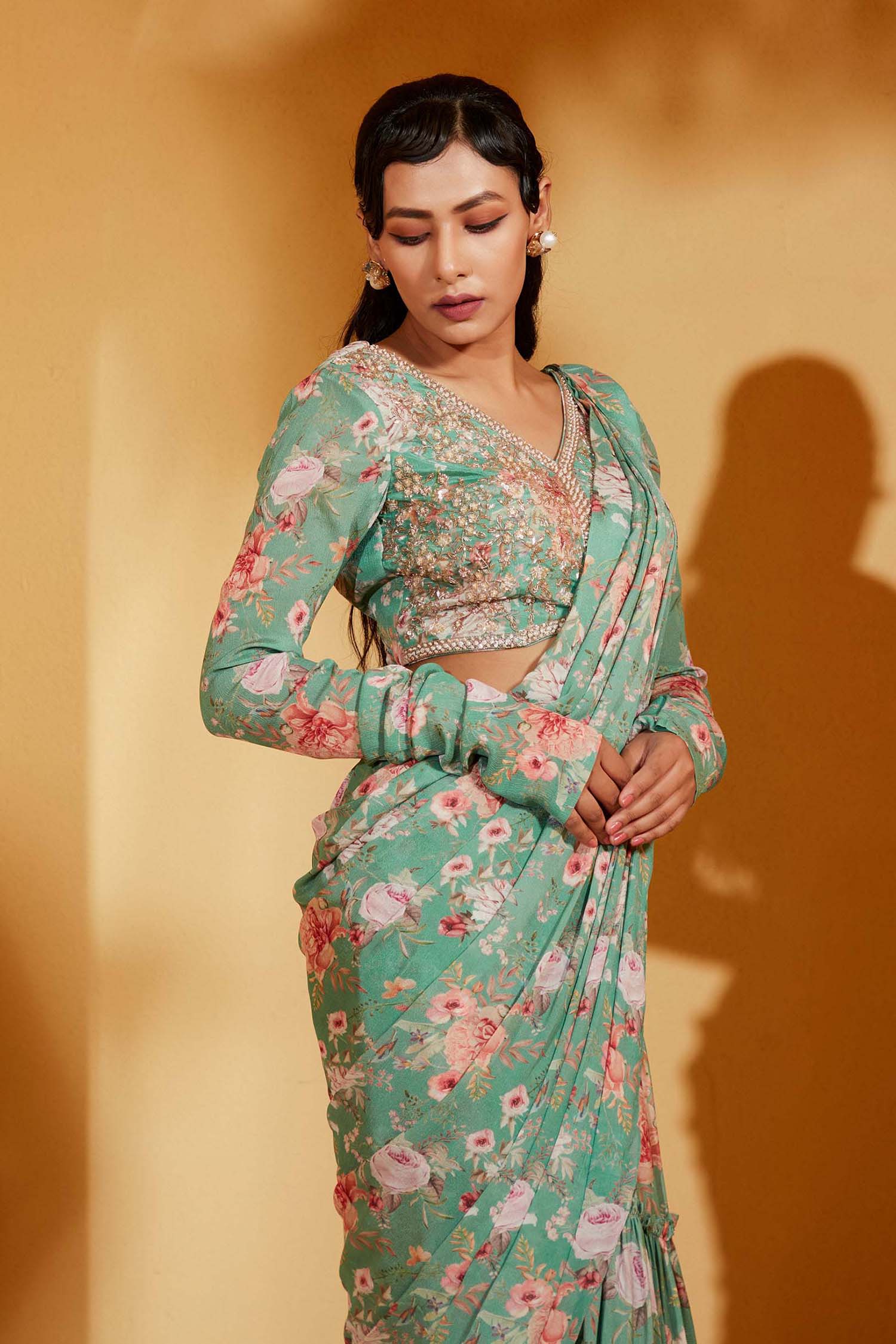 Pre-Drape Saree with a Stunning Pleat Style
