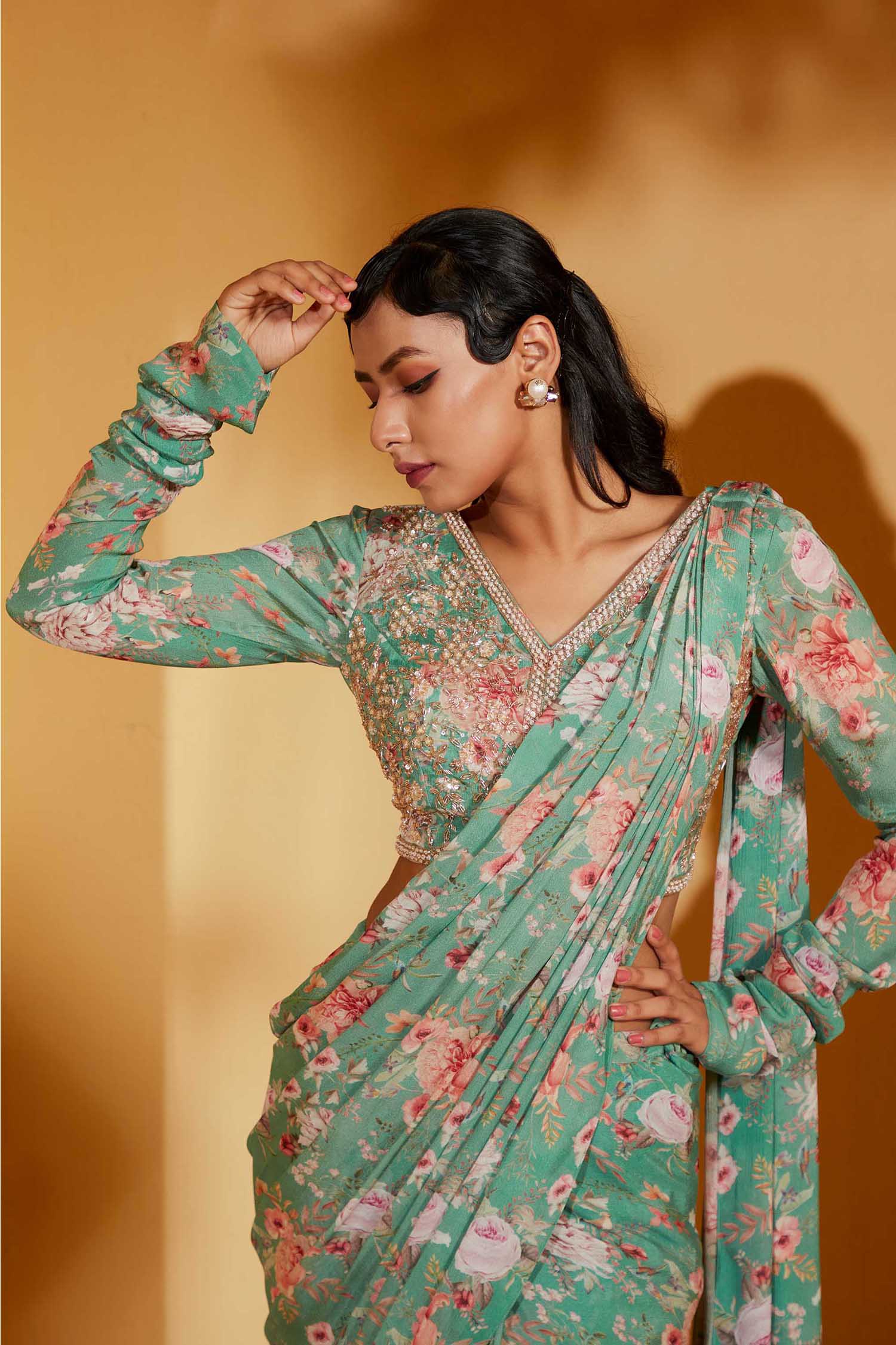 Pre-Drape Saree with a Stunning Pleat Style