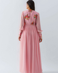 A-Line Drape Skirt Set with Ruffle Dupatta