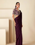 Red Zardosi and Threadwork Bridal Saree