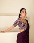 Red Zardosi and Threadwork Bridal Saree
