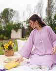 Khushboo & Pankaj Lilac Cotton Kurta Set