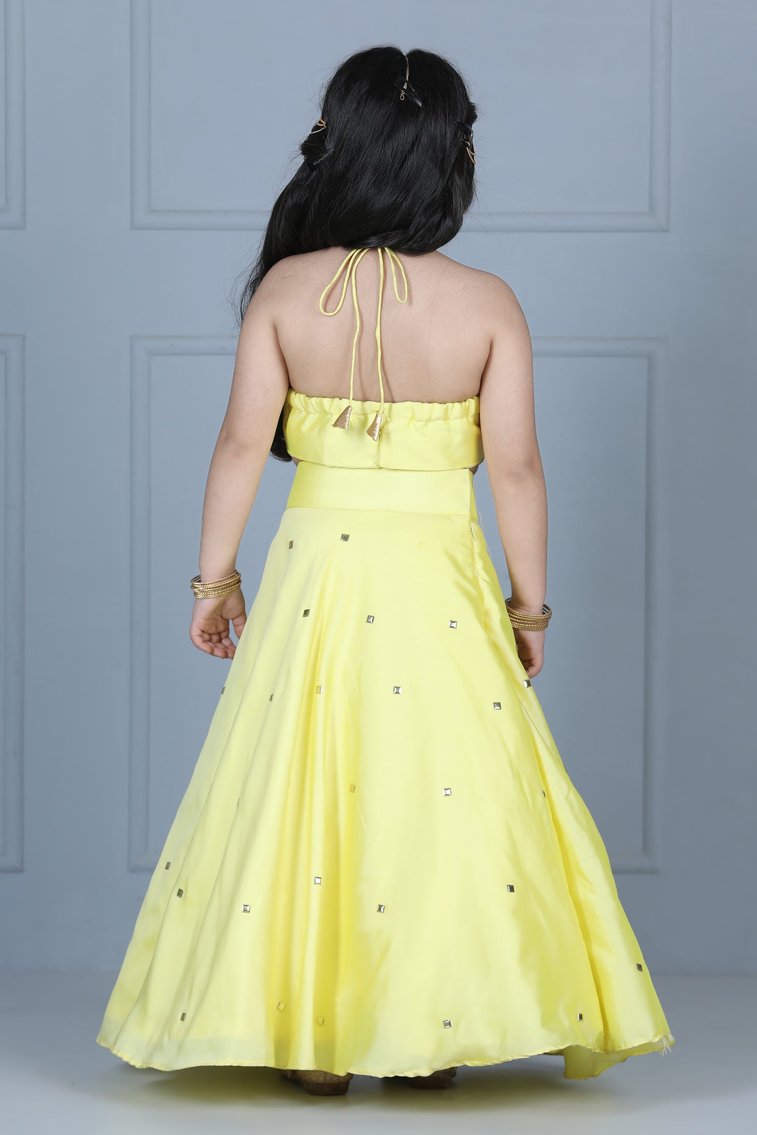 Halter Blouse with Silk Lehanga
