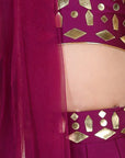 Lehanga with Leather Work