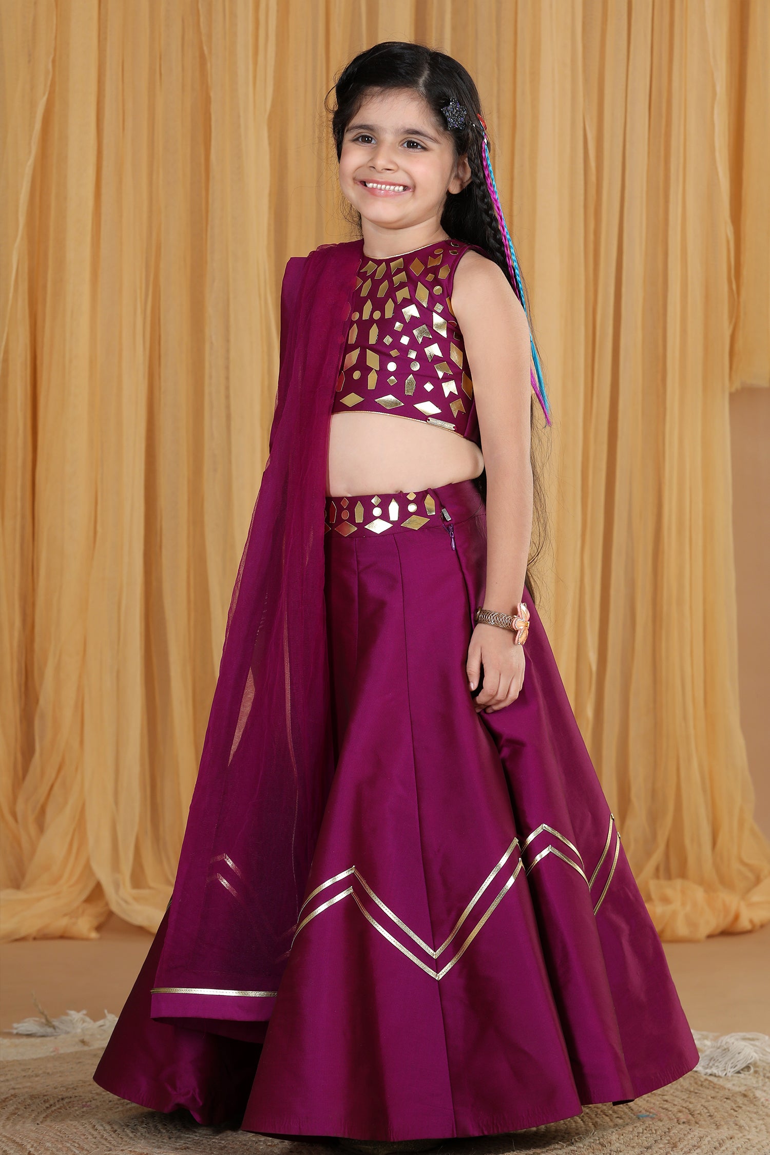 Lehanga with Leather Work