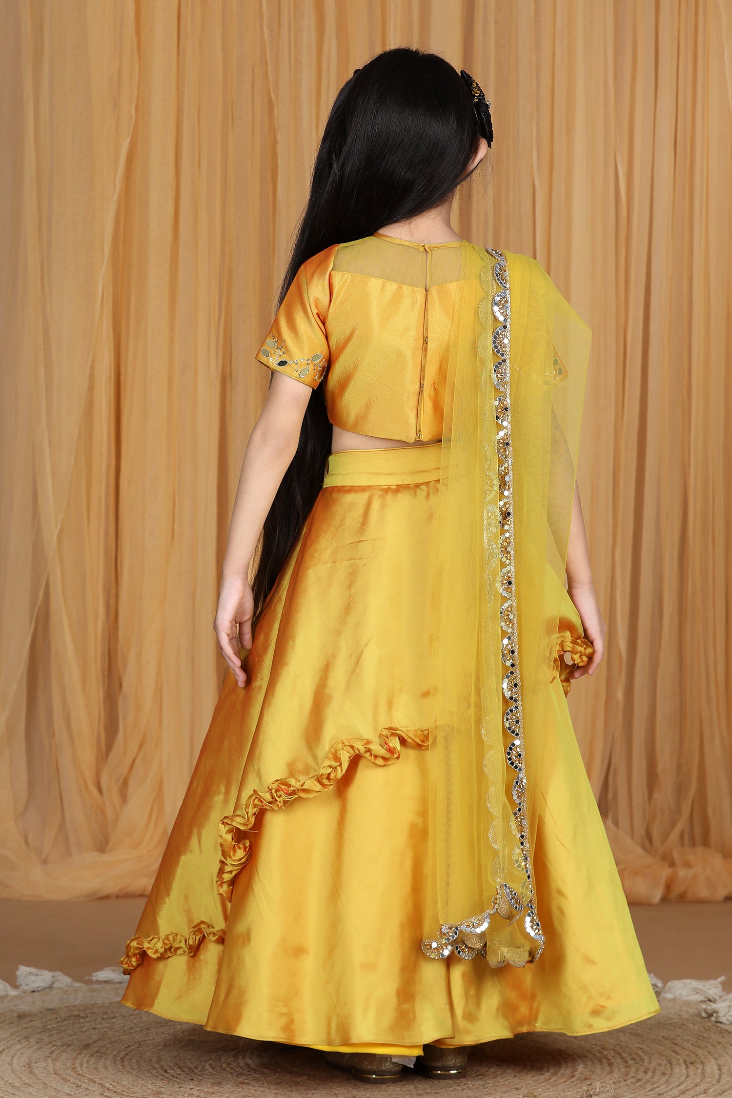 Lehanga with Mirror Work