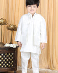 Kurta,Pajama with Sleeveless Jacket - White