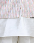 Kurta,Pajama with Sleeveless Jacket - Silk