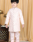 Sherwani with Slim Fit Pajama - Peach