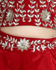 Velvet Lehenga with Embroidery