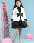 Black & White Girl Dress with Coat