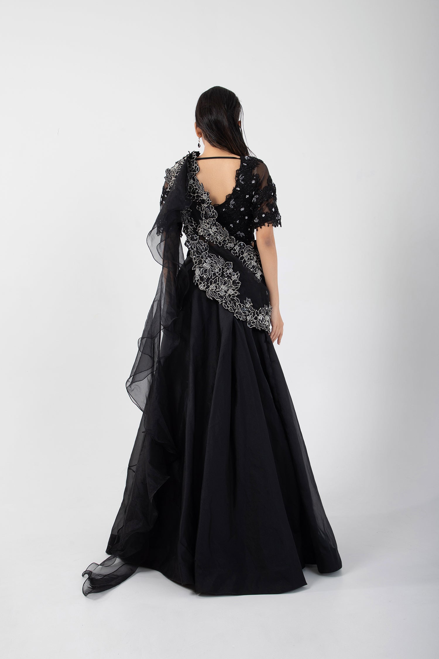 Luna Black Lehenga Set