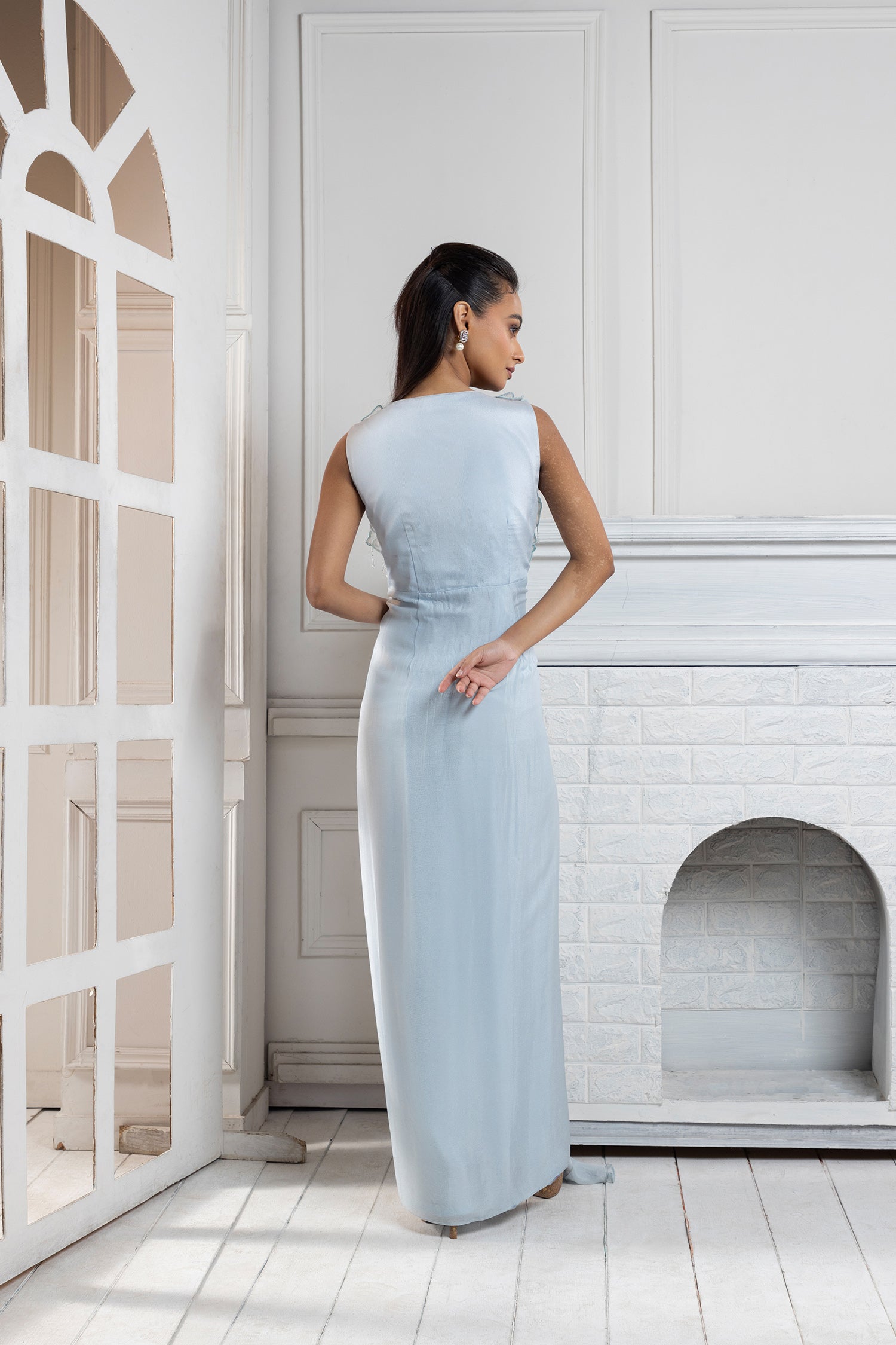 Frosted Petals Flow Gown